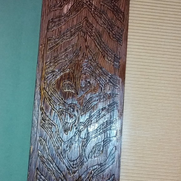 SALE! Wooden Tribal Carved Giraffe Mask Shadowbox Framed Safari Art MUST SEE - Picture 2 of 5